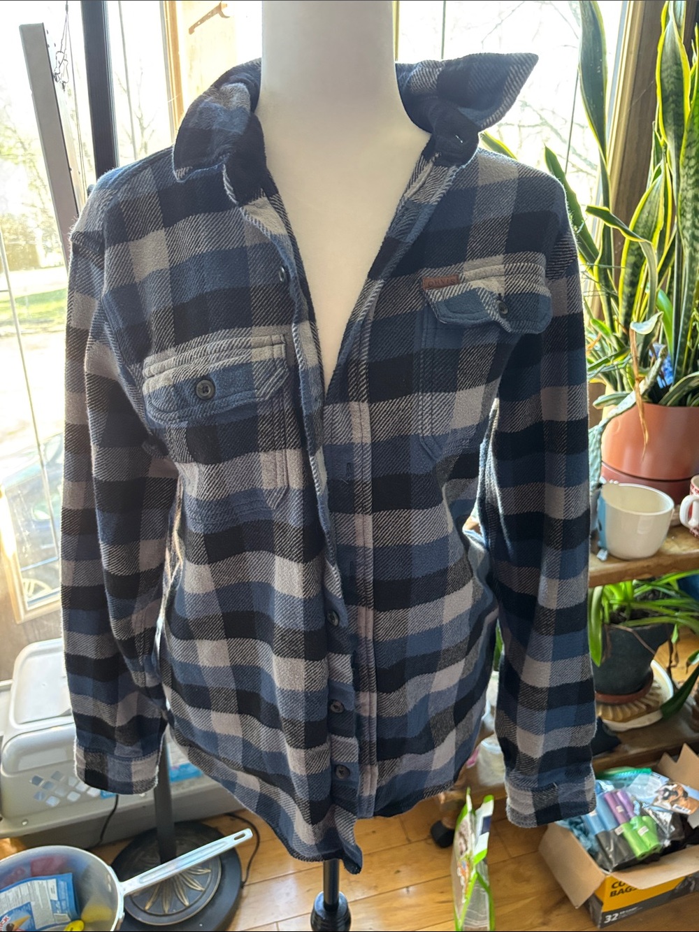 Orvis Heavy Weight flannel Plaid Button-Down Shirt